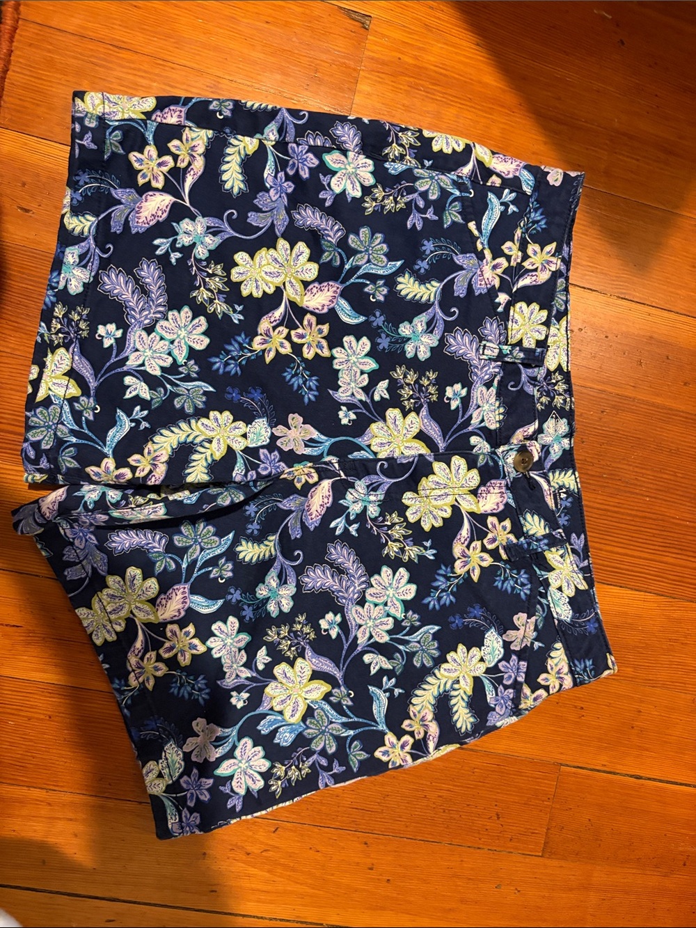 St. John’s Bay Navy Floral Print Shorts